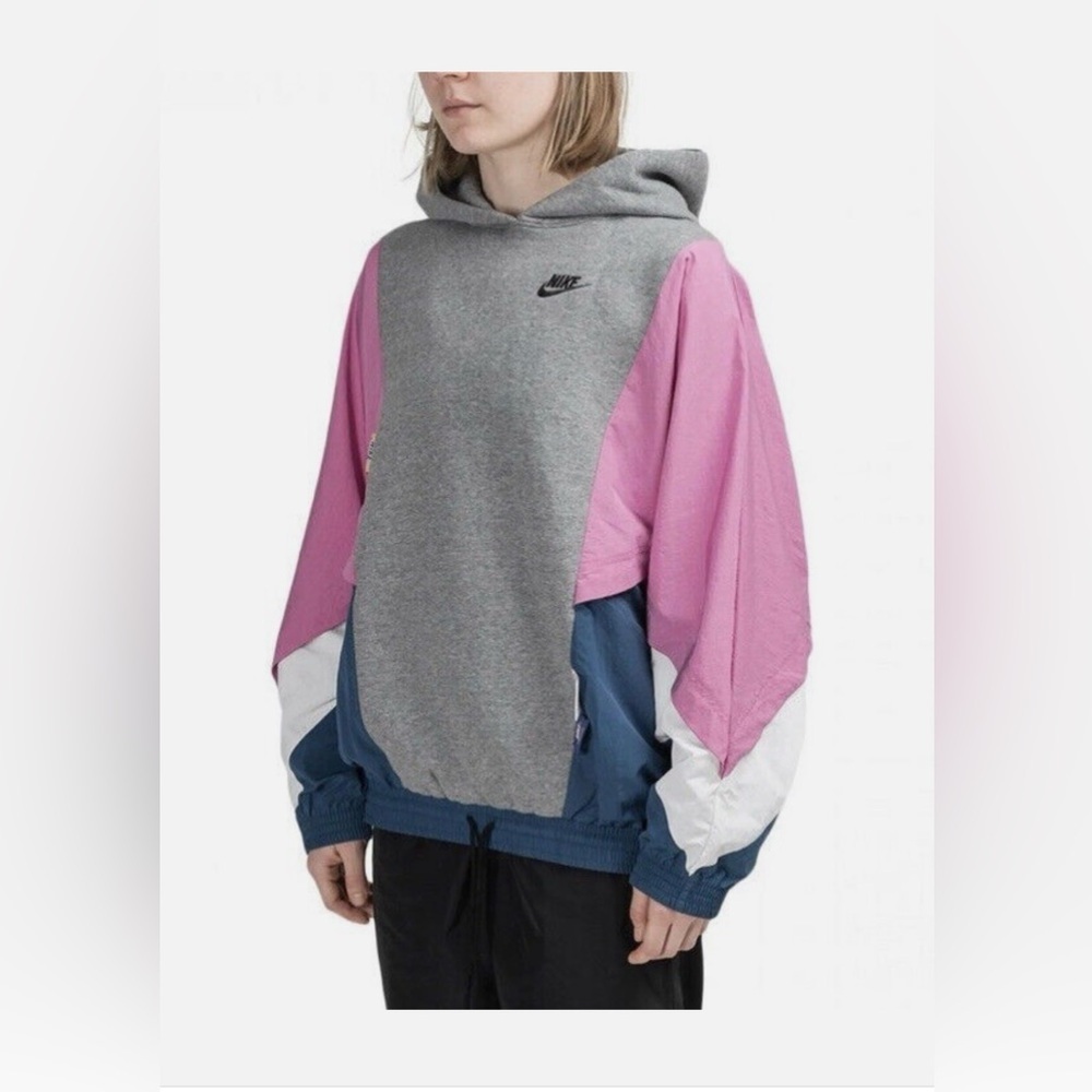 Nike Sportswear Icon Clash Pullover Hoodie Colorblock Vintage Look — Size XS - Picture 2 of 13